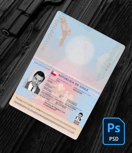 Chile passport PSD